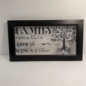 Sentimental Family Wall Art — “Family gives us roots to grow and wings to soar.”
